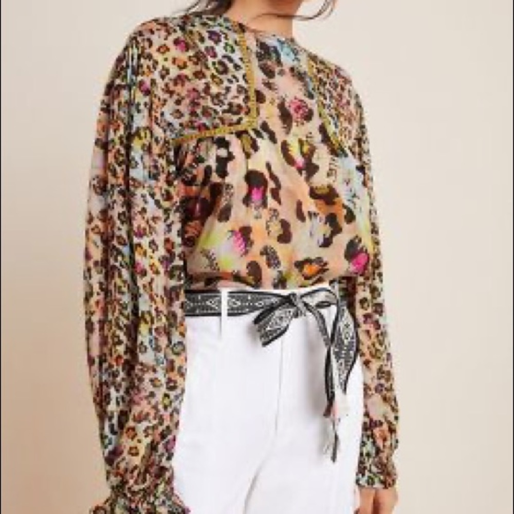 Anthropologie bl-nk London “Miranda” peasant blouse. Size small.